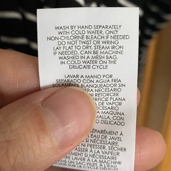 CAbi Crosswalk Black and White Stripe Long Sleeve Tee Size Medium - Picture 8 of 8